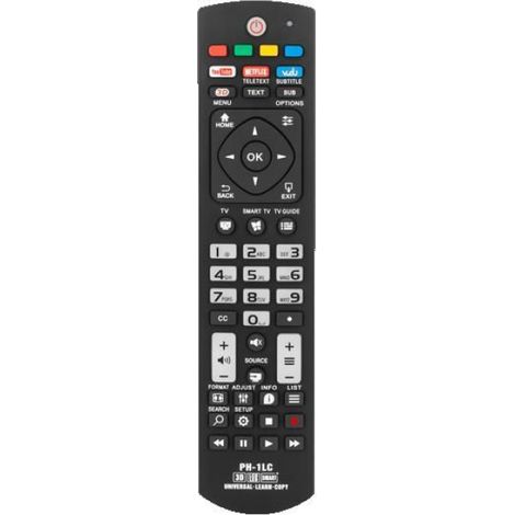 Télécommande De Remplacement - Pour TV Philips - Infrarouge - Compatible LED LCD Smart TV - Sans Programmation - 1 Pièce (1/2)