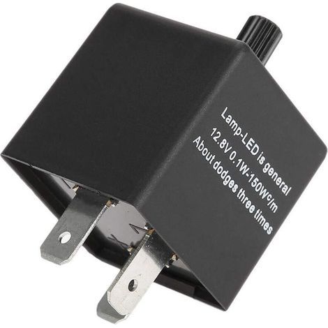CF14KT 3-poliges 12V Motorrad-Blinkerrelais, einstellbares Kfz-Blinkerrelais für LED-Blinkgeschwindigkeit (1/5)
