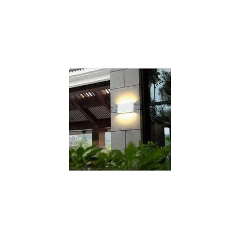 12W Applique Murale Intérieur Extérieur Lampe Murale Aluminium Eclairage Up and Down Conception Moderne Blanc Chaud pour Chambre Maison Couloir Salon Escalier (Blanc) (1/3)