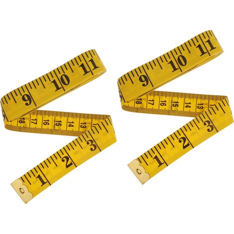 Mètre ruban à double échelle de 200 cm pour mesures du corps, mètre ruban souple pour couture et mesure du corps (200 cm) (1/5)