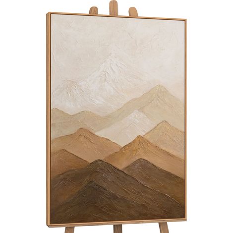 Gemälde Harmonie der Schichten Rahmen Eichefarben 120x80 cm (1/5)