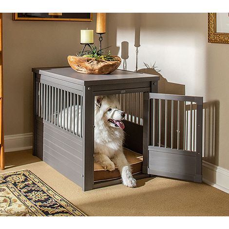 Jaula para Perros Confort Modelo Arkansas - Perrera de Interior - Cuatro Colores y Tres tamaños a Elegir (Gris, L (91,2X60,2X71,1cm)) (1/2)