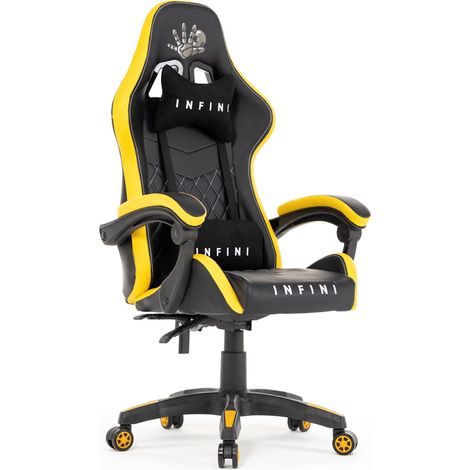Chaise de jeu jaune Infini Five (1/5)