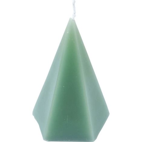 Bougie Déco Pyramide "Arty" 12cm Vert Céladon