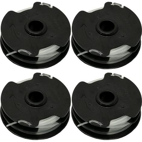 (Noir)Lot de 4 bobines de Rechange pour débroussailleuse sans Fil Parkside PRT 550 A1 - Lidl IAN 311404,PRTA 20-Li C3 IAN351753 (1/4)