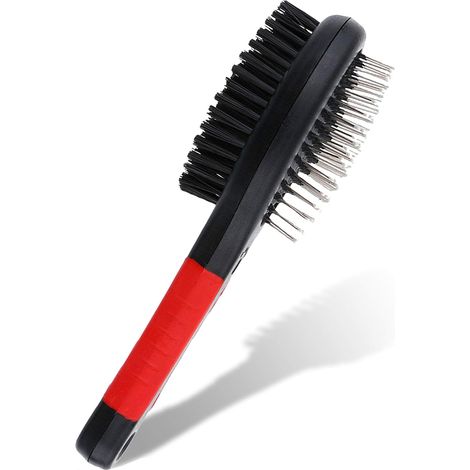HOXILEELEO - Brosse double face 2 en 1 pour chien brosse pour chat brosse pour chiot pour kit de toilettage canin brosse pour enlever les poils d'animaux (1/3)