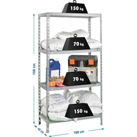 Simonrack Ecoclick Plus Galvanisierte Etagere 1500x1000x400 mm