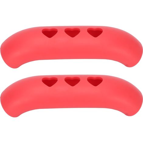 Manchon silicone rouge pour poignée de casserole 2 pièces, antichaleur, anti-brûlure, isolant thermique, protège-main pour cuisson (1/5)