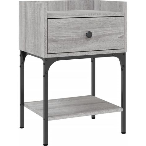 Maison Exclusive - Nachttisch Grau Sonoma-Eiche 40,5x31x60 cm Hol