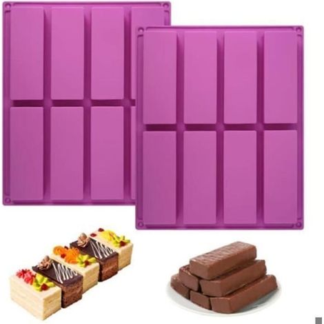 Moule à pâtisserie - Silicone - 2 Pièces - 8 Cavités - Antiadhésif - Résistant à la chaleur (1/4)
