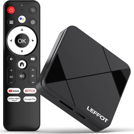 TV Box 4K - 2 Go RAM 16 Go ROM - WiFi 6 (2,4 GHz et 5 GHz) - Bluetooth 5.4 - USB 3.0 - Pour Télévision - Avec Télécommande Vocale (1/5)