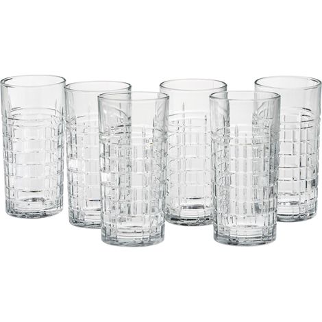 Mopita Seul set 6 bicchieri bibita vetro trasparente 356 ml