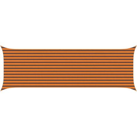 vidaXL Vela da ombra solare Arancione e Marrone 6 x 2 m