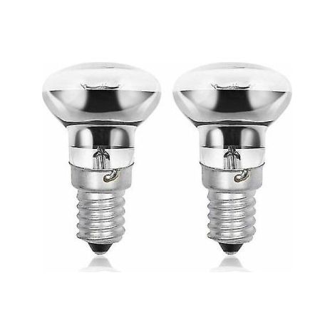 Ampoules à lave R39 E14 40W, culot à vis Edison, réflecteur, petite ampoule à lave, blanc chaud 2800K R39, intensité variable (lot de 2) (1/5)