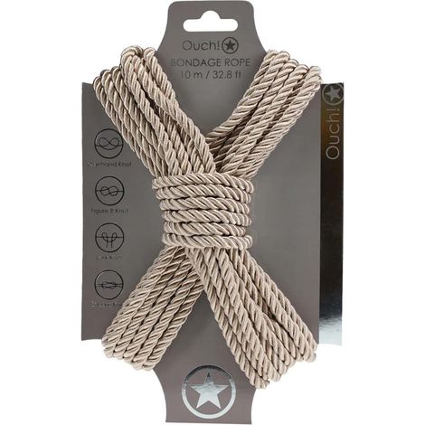 Corde de bondage en polyester - 10 m (32,8 pi) - Or (1/2)