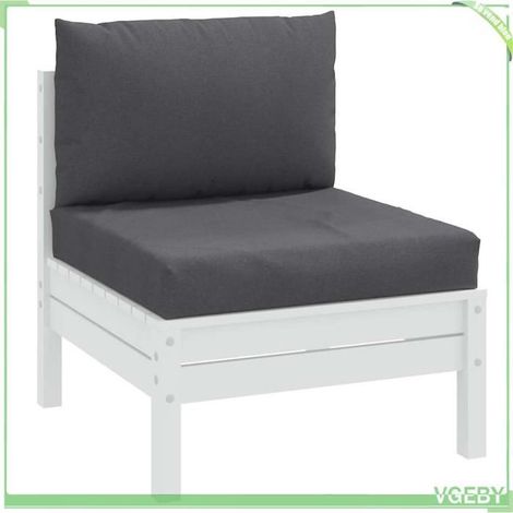 4002640 Coussins de palette lot de 2 anthracite mélangé tissu (1/5)