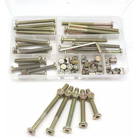 Kit Babybettschrauben, 25er-Set – verschiedene Größen M6 x 40 mm/50 mm/60 mm/70 mm/80 mm (1/4)