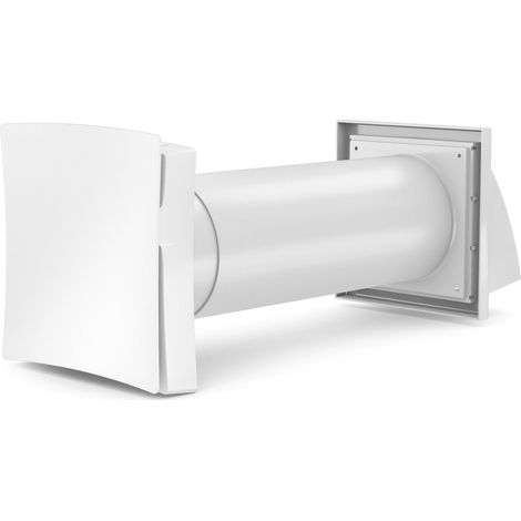 Dryzone Telescopic Passive Wall Vent White 100mm (1/3)