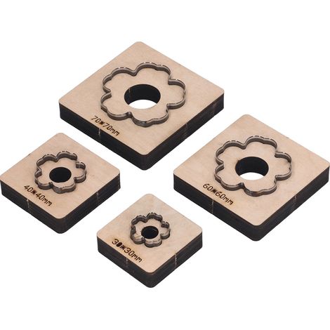 Poinçons de découpe en cuir motif fleur, coupe précise et nette, gabarit de poinçonnage pour carton, argile et cuir (1/5)