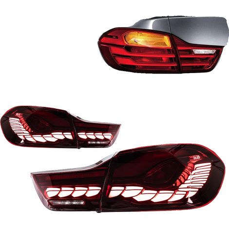 Rücklichtanbau, LED-Material, dynamische Signal-Funktion, ROT, Drachenhaut-LED-a (1/2)