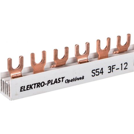 Barra di collegamento 3P 63A 12mm2 forcella (54mod.) 3F S-543F-12 45.312
