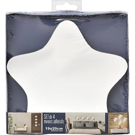Set aus 4 spiegeln mit sternen 19x20cm 2mm - uni - Tendance