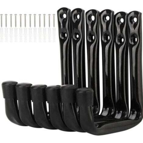 Set di 6 ganci per biciclette da parete resistenti, ganci per riporre oggetti in garage con viti