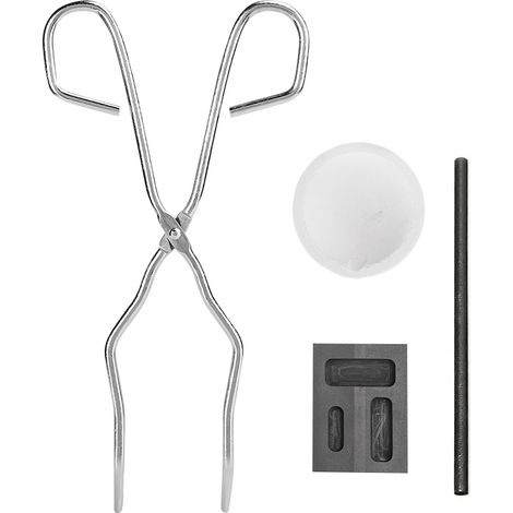 Lot de 4 creusets en quartz avec pince longue, auge et tige d'agitation pour kit de fusion en graphite (1/5)
