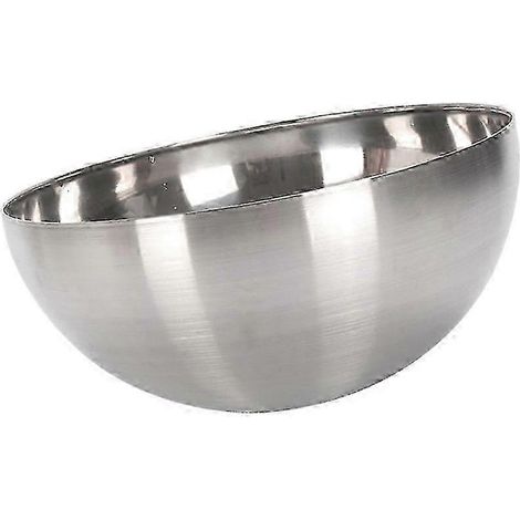 Ce saladier en acier inoxydable est idéal pour mélanger salades, fruits et légumes. Il est très résistant aux taches et mesure 20 x 9 cm.