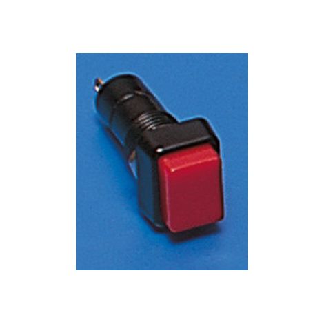 Pulsador Rectangular OFF-(ON) 3A/125Vac Color ROJO