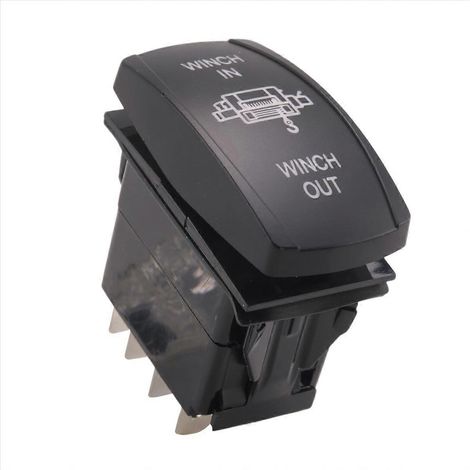 Interrupteur à bascule momentané laser 7 broches 12 V ON-OFF-ON LED bleu clair (1/5)