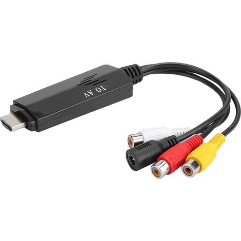 Câble adaptateur convertisseur HDMI vers AV RCA 1080p HD (mâle-femelle) pour TV, magnétoscope et DVD (1/5)