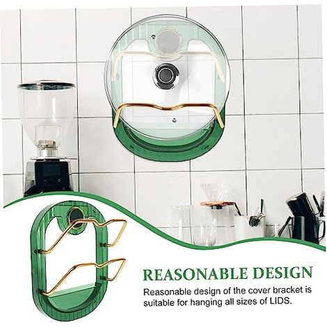 Étagère de cuisine pour couvercles de casseroles, support à couvercles, support à poêles, étagère murale de rangement (1/5)