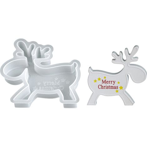 Stampi in silicone per realizzare decorazioni natalizie a forma di cervo 001
