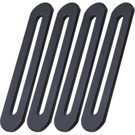 Supports de fixation 155 x 19 mm, supports de fixation en acier inoxydable noir, supports de fixation pour réparations, fixations pour meubles, 4 pièces (4, 155 x 19 mm)