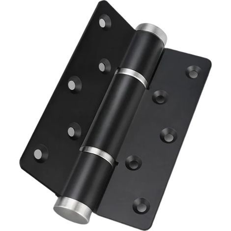 Charnière de porte à fermeture douce, positionnement automatique à 90°, ferme-porte hydraulique, quincaillerie réglable (sans fente, noir) (1/4)