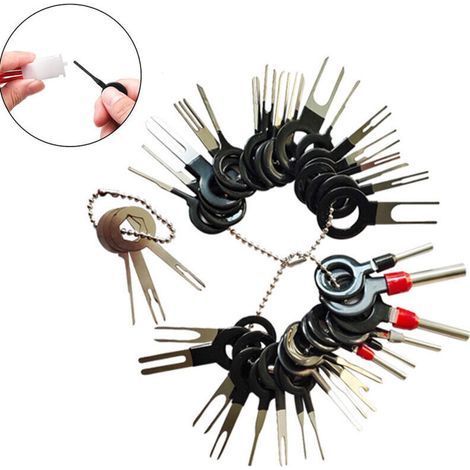 41 Pieces Car Unlocking Tool, Auto Terminals Removal Tool Set, Car Cable Connector Removal, Car Electrical Wiring Crimp Connector Pin Extractor Kit (1/4)