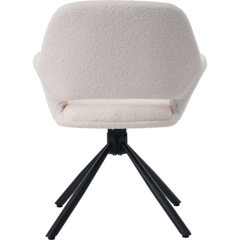 Conjunto de mesa de comedor extensible con 6 sillas Sherpa, mesa rectangular con almacenaje, blanco (1/5)