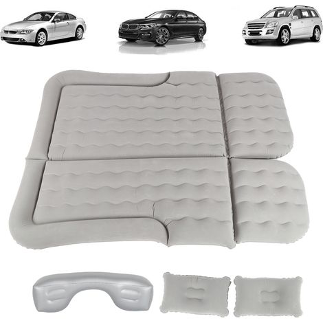 Lit de voiture gonflable épais avec tabouret long double fonction, pompe à air 12 V, adapté aux SUV, monospaces et camping-cars. Disponible en gris pour les entrepôts à l'étranger. (1/5)