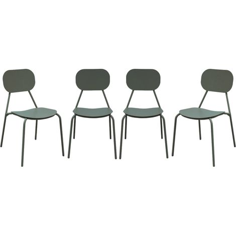 sweeek - 4er-Set Aluminium-Gartenstühle