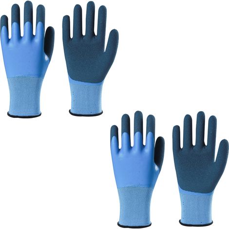 Gants De Jardinage - Imperméables - Revêtement En Latex - Poignets Élastiques Longs - Pour Homme Et Femme - 2 Paires
