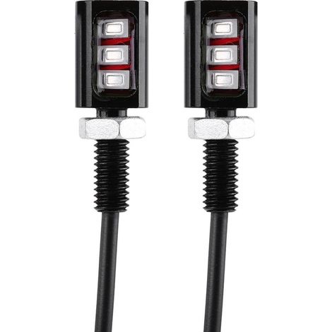 2x12V universel voiture moto plaque d'immatriculation vis boulon lumière lampe bleu LED. (1/5)