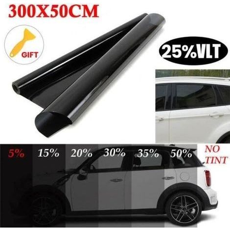 Sonnenschutzfolie – Sonnenschutzstreifen – 25 % Sonnenschutzfolie für Autoscheiben