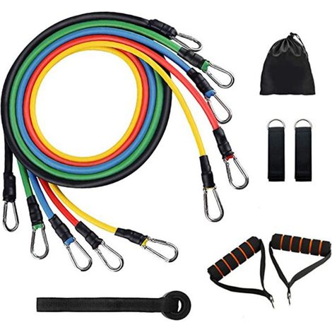 Ensemble de 5 bandes de résistance pour le renforcement musculaire. (1/5)