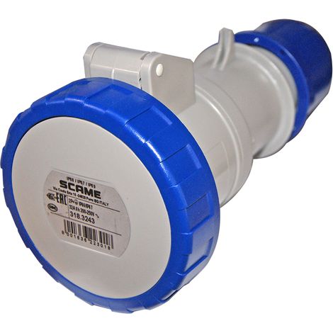 Scame presa volante 2p+t 32a 6h ip67 colore blu 318.3243