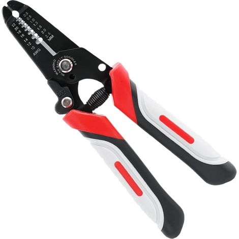 Outil à dénuder les fils Pince coupante manuelle de 15 cm Pince à sertir les câbles Pour électricien, traction, serrage, réparation domestique et automobile, bricolage (1/5)