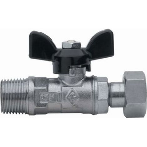 VALVOLA A SFERA FILETTATURA MASCHIO CON GIRELLO 1/2&quot x 3/4&quot