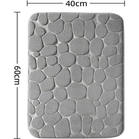 Tapis De Bain - Mousse A Memoire De Forme - Pour Salle De Bain Et Salon - 40 X 60 Cm (1/5)