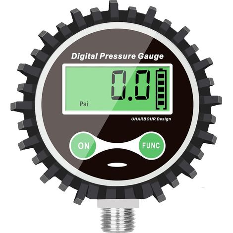 Manomètre Numérique 0-200 PSI – Testeur Pression Pneu avec Précision ±1% et Protection Caoutchouc – Manomètre Pression Pneu pour Auto, Poids Lourd, Air Comprimé et Compresseur (1/5)