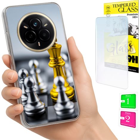 Schutzhülle für Realme 14 Pro 5G: Fotoschutzhülle, Rückseite + 9H-Glas (1/5)